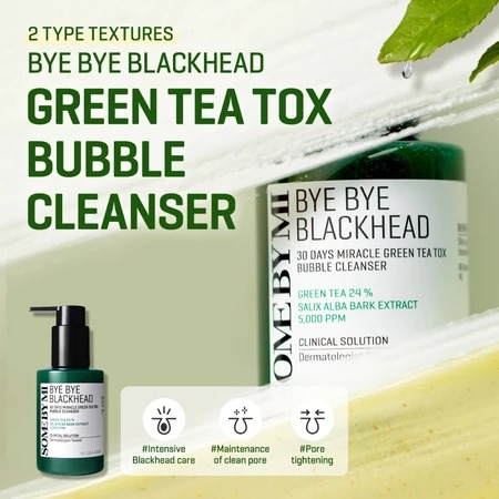 Bye Bye Blackhead 30 Days Miracle Green Tea Tox Bubble Cleanser 120g